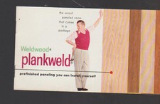 Folleto publicitario de paneles preacabados Weldwood Tablón años 50