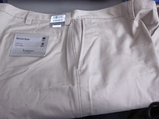 NWT  HAGGAR MITCHELL KHAKI PANTS CLASSIC FIT COTTON BEIGE 44X32