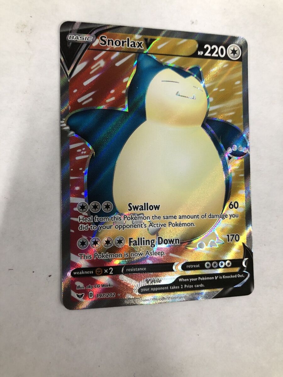 Original Carta Pokemon Lendaria ultra rara Snorlax V em Promoção