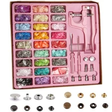 Snaps and Snap Pliers Set300 Sets ButtonsPlastic Metal Sanp Buttons with Plie...