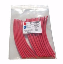 25 6" Pieces- 1/8" / 3.2mm Red 3:1 Heat Shrink Tubing Adhesive Lined Dual Wall