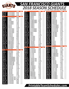grande 2018 san francisco giants calendario imán equipo temporada