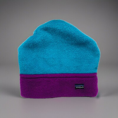 Patagonia Warm Fleece 90's Beanie Purple & Blue | eBay