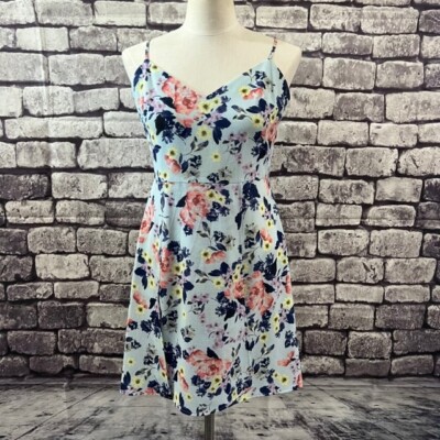 French Connection Floral Spaghetti Strap Empire Style Dress Size 8