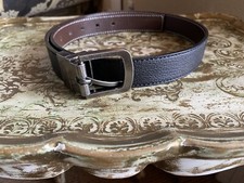 Men's Reversible Leather Belt Brown  Black - 33" Length - EUC