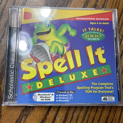 Spell It Deluxe Macintosh Windows 95 / 3.1 CD ROM Mac Windows