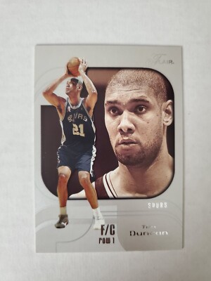 2002-03 TIM DUNCAN FLAIR ROW 1 SP PARALLEL #79/150! HOF! BASKETBALL CARD #31!