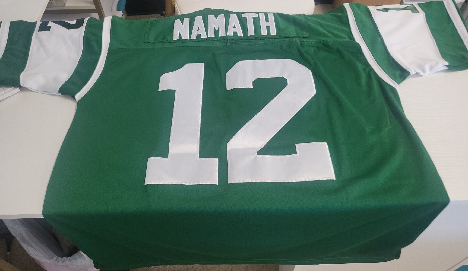 Men’s New York Jets Joe Namath 12 Mitchell & Ness Green Jersey( Merch