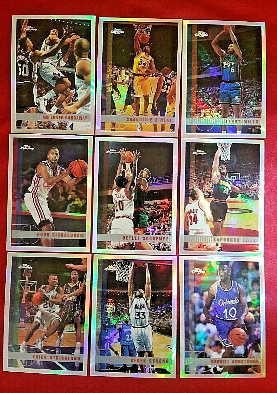 1997 Topps Chrome Refractor Bryant Iverson ONEAL Malone Barkley