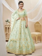 INDIAN STYLE HEAVY ART SILK LEHENGA CHOLI WITH NET DUPATTA FOR FUNCTION