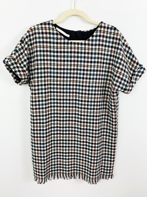 zara oversized check dress NWT Zara Checked Long Sleeve Dress