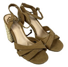 Fergalicious by Fergie Heels Sandals Shoes size 5.5M Tan Espadrille Wedding — photo 1
