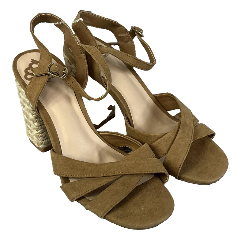 Fergalicious by Fergie Heels Sandals Shoes size 5.5M Tan Espadrille Wedding