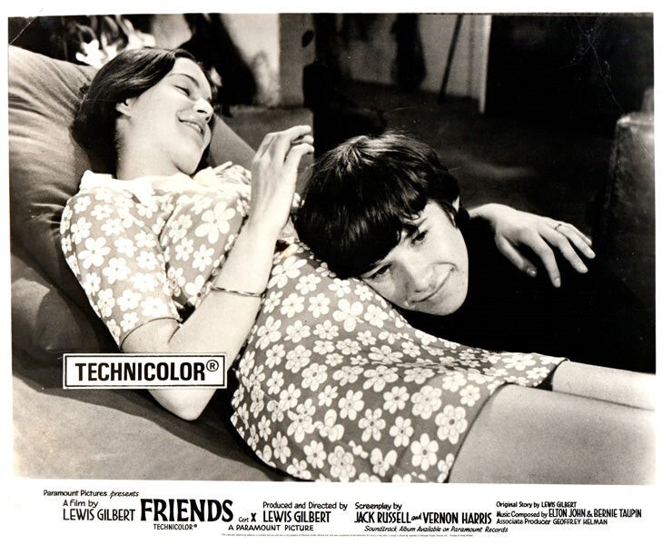 Friends Original Lobby Card Sean Bury Anicee Alvina embracing 1971