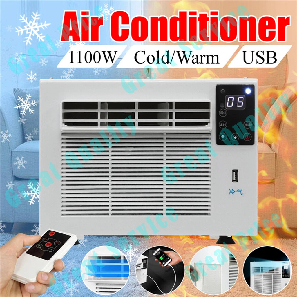 1100W 110V 3754 BTU Portable Air Conditioner Window Desk Fan Cooling u0026amp;  Heating | eBay