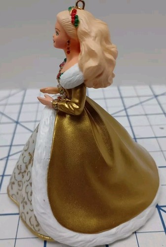 Barbie Ornament 1994 Holiday Barbie 2nd In Series Hallmark Original Box Gold Xxh - Picture 2 of 4