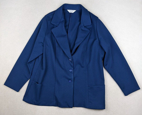 Vintage 70S Women's Skirt Suit Blue Polyester Knit SEARS - SEE MEASUREMENTS - Picture 4 of 15