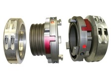 10" Storz Hose Coupling, Locking 2-bolt, 3-segment bindings Harrington-AWG Style