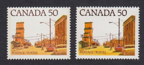 Variety = Prairie Street Scene = Canada 1978 #723 and 723A MNH [ec126] - Picture 1 of 2