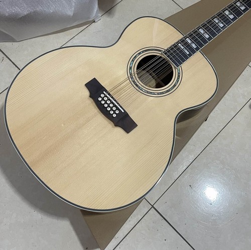 Newly arrived nature color Acoustic guitar sj200 Type 12 strings