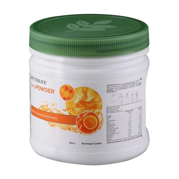 Nutrilite PhytoPOWDER recipiente pré-mistura de bebida sabor laranja 360g - Imagem 2 de 3