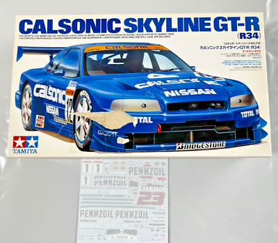 TAMIYA 1/24 CALSONIC SKYLINE GT-R R34 w/PENSOIL DECALS Item 24219