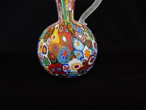 Murano Fratelli Toso Millefiori Cruet w/Stopper Cane Glass - Picture 3 of 16