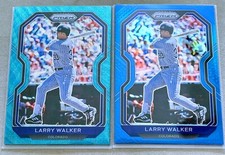 2021 Panini Baseball Prizm Larry Walker Teal Wave & Carolina Blue Lot Of 2 Prizm