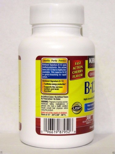 Kirkland Signature Quick Dissolve B-12 5000 mcg 300 Tablets, Methylcobalamin - Picture 3 of 3