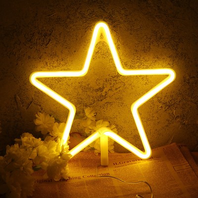 1pc Led Neon Sign Creative Desktop Light Table Lamp For Home Bedroom Living Room Ebay