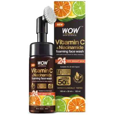 WOW Vitamin C Foaming Face Wash for Skin Brightening 150ML