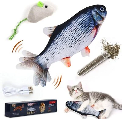 Floppy Fish Cat Toy,Interactive Fish Cat Toys, Dancing Fish Cat Toy,