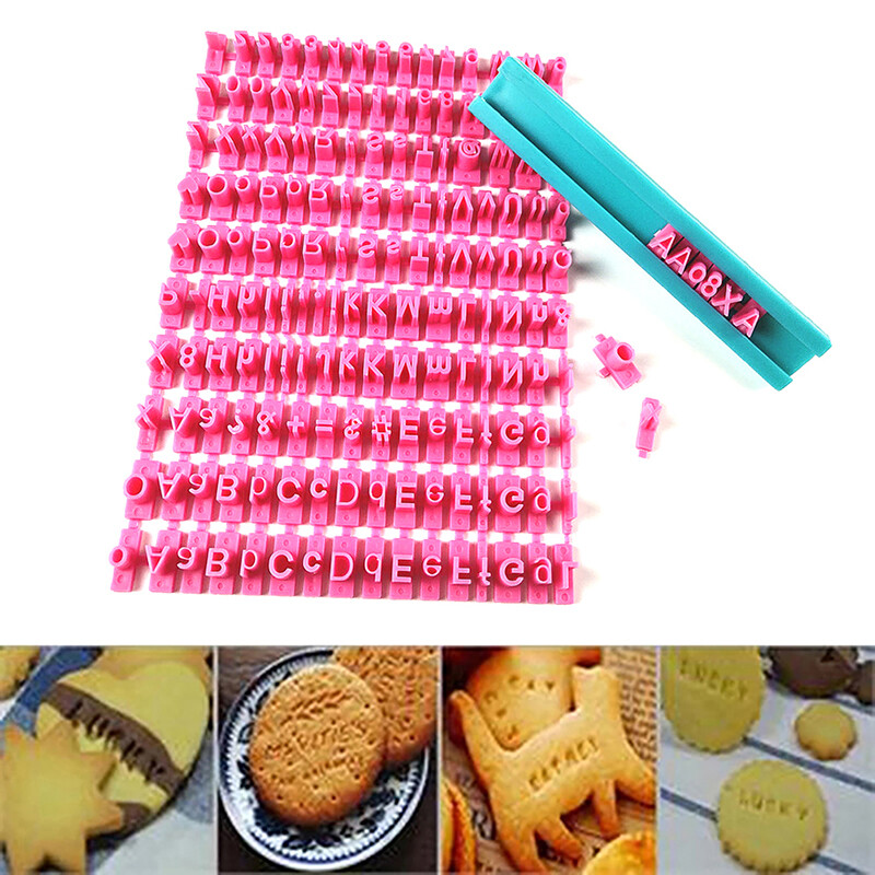 1 Set Letter Number Cookie Molds Alphabet Press Stamp DIY Cake Baking ...