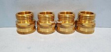 Brass Garden Hose Swivel Fitting 3/4" Inch Female GHT 3/4" Inch Male GHT 4 Pack