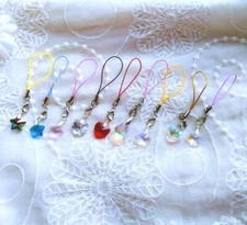 Irridescent Heart Star Snowflake Flower Crystal AB Color Phone Charm Strap New