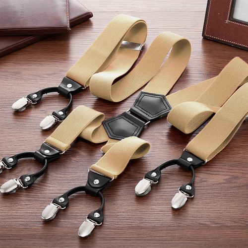 Buyless Fashion 2 Pack Suspender Men - 48" Adjustable Straps 1 1/4" - X Shape - Picture 26 of 90