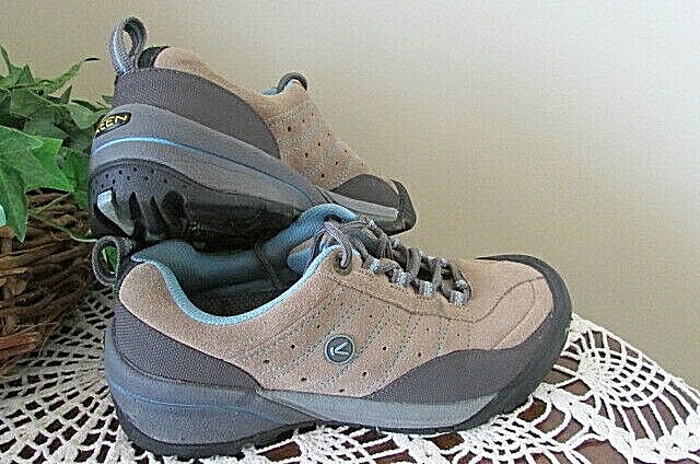Stivali scarpe KEEN in pelle per escursioni all'aperto blu marrone 7 5 m belli
