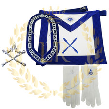 Masonic Regalia Blue Lodge Marshal Regular Faux Leather Apron, Package