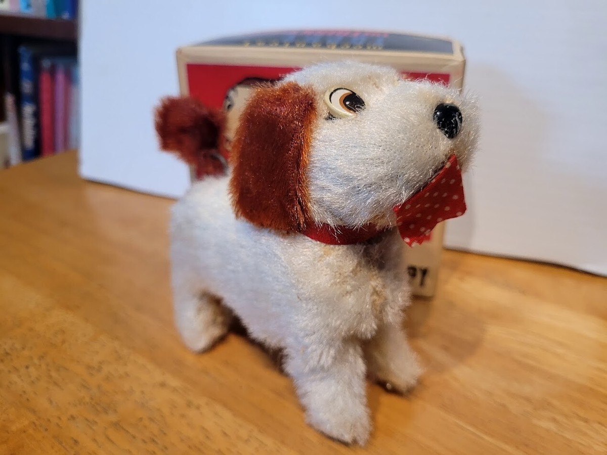 VINTAGE 1950'S ALPS MECHANICAL TOPPY THE FRISKY PUPPY DOG in BOX