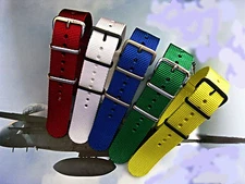 NATO G10 ® EDGE™ NEW Red White Blue Green Yellow nylon watchband strap IW SUISSE