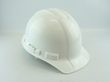 AO Safety White Construction Hard Hat Helmet XLR8 Adjustable Great Condition USA
