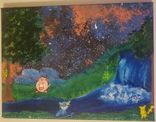 Pokemon Painting - One of a Kind Hand Painted Canvas Art