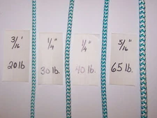 300' Braided Leaded Line Lead Core Rope Fishing Gill Net 30 lb Half Spool 1/4"