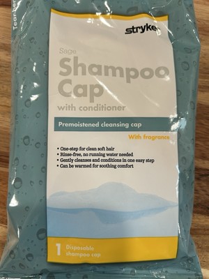Lot of 4 Sage Rinse Free Comfort Shampoo + Conditioner Cap   