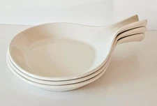 Ceramic Ivory Skillet / Omelet / Serving Dishes Set of 3 By PDQ USA #4535 LOOK