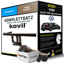 Für VW Golf VII Sportsvan AM1 Anhängerkupplung abnehmbar +eSatz 13pol uni. 14-20