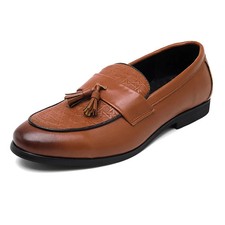 Men's Comfortable Loafers Closed Toe Leather Dress Shoes Business Office Shoes