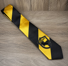 Harry Potter Hufflepuff Hogwarts Necktie Black Yellow Wizarding World Cosplay