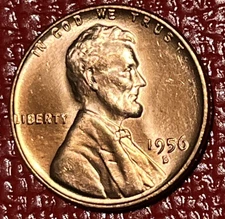 1956 D/D RPM Lincoln Wheat Cent UNC Repunched Mintmark Die Variety Error Penny