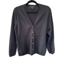 Land's End Women's Tight Knit Classic Button Down Cardigan 1X